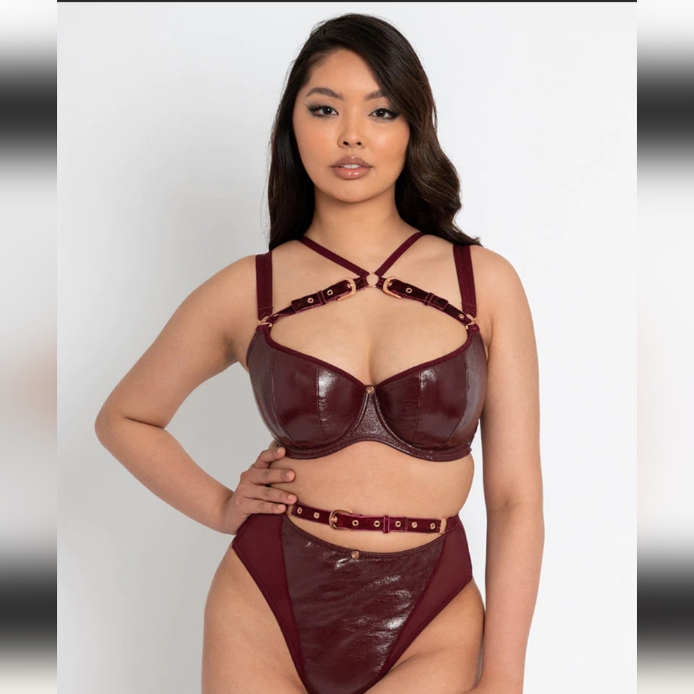 Scantilly 34F bra and medium thong set